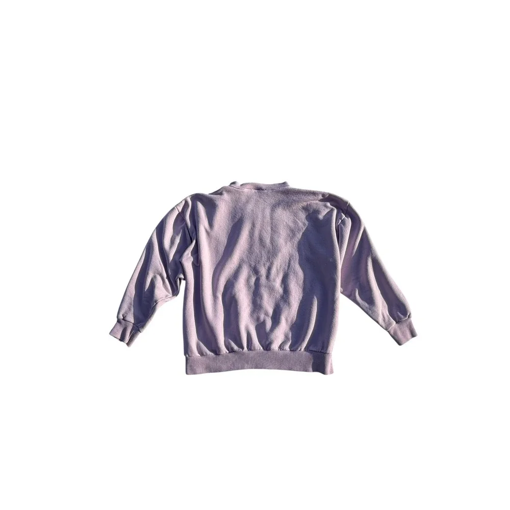 Vintage 90s Colorblock Sweatshirt | Pastel Purple & Yellow | Size L | Retro Y2K - Picture 7 of 7